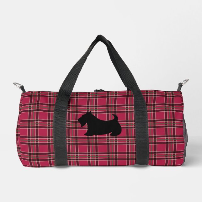 Scottish Terrier Plaid Duffel Bag Gift (Front)