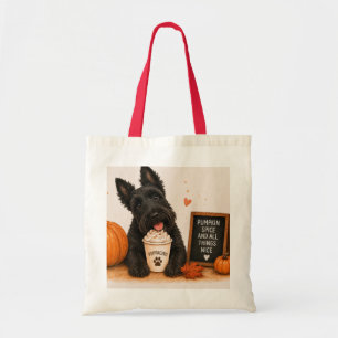 Scottish Terrier Pumpkin Spice Coffee Tote Bag
