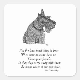 Scottish Terrier Rainbow Bridge Square Sticker