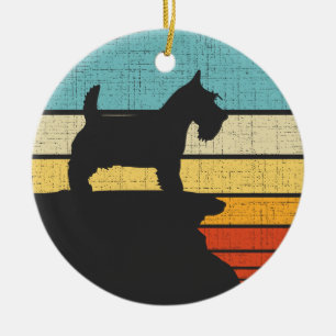  Scottish Terrier Retro Vintage Scottie Dog Puppy  Ceramic Tree Decoration