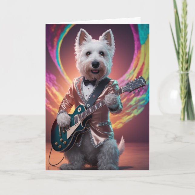 Scottish Terrier Rock Star Card (Front)