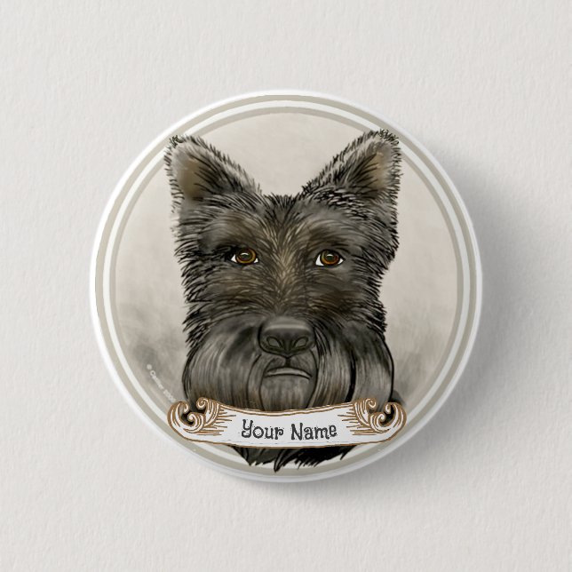 Scottish Terrier Rondo  6 Cm Round Badge (Front)