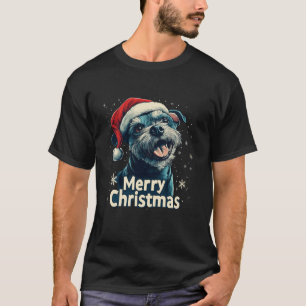 Scottish Terrier Santa Merry Christmas Scottie Lov T-Shirt