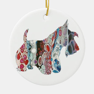 Scottish Terrier, Scottie Ceramic Tree Decoration