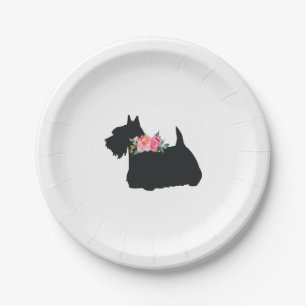 Scottish Terrier Scottie Dog Paper Plate