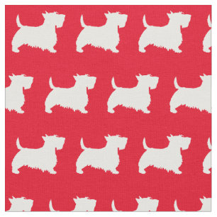 Scottish Terrier Scottie Dog Pet Scotty Red Fabric