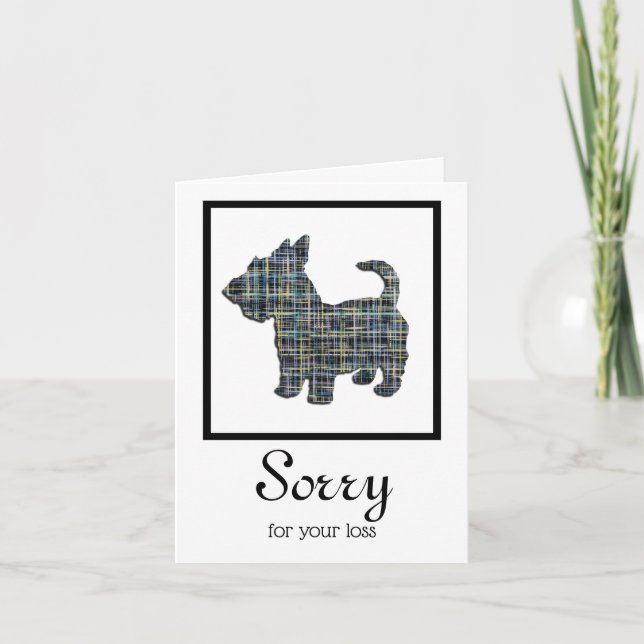 Scottish Terrier / Scottie Dog Pet Sympathy Card (Front)