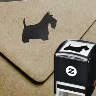 Scottish Terrier Scottie Dog Silhouette Self-inking Stamp