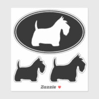 Scottish Terrier Scottie Dogs Vinyl Sticker Set