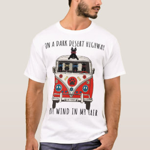 Scottish Terrier Scottie On A Dark Desert Highway T-Shirt