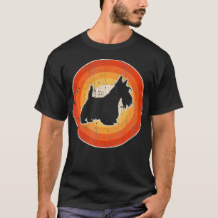 Scottish Terrier Scottie Retro Vintage 60s 70s Sun T-Shirt