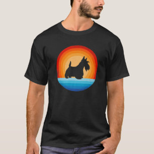 Scottish Terrier Scottie Retro Vintage 60S 70S Sun T-Shirt