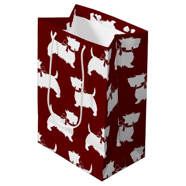 Scottish Terrier Scotty Dog Puppy Scottie Medium G Medium Gift Bag (Front Angled)