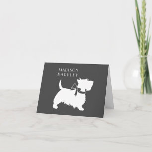 Scottish Terrier Scotty Dog Puppy Scottie Note Car Card