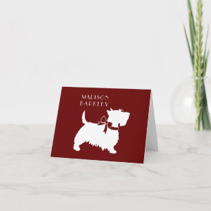Scottish Terrier Scotty Dog Puppy Scottie Note Car Note Card
