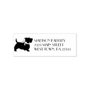Scottish Terrier Scotty Dog Puppy Scottie Self-inking Stamp