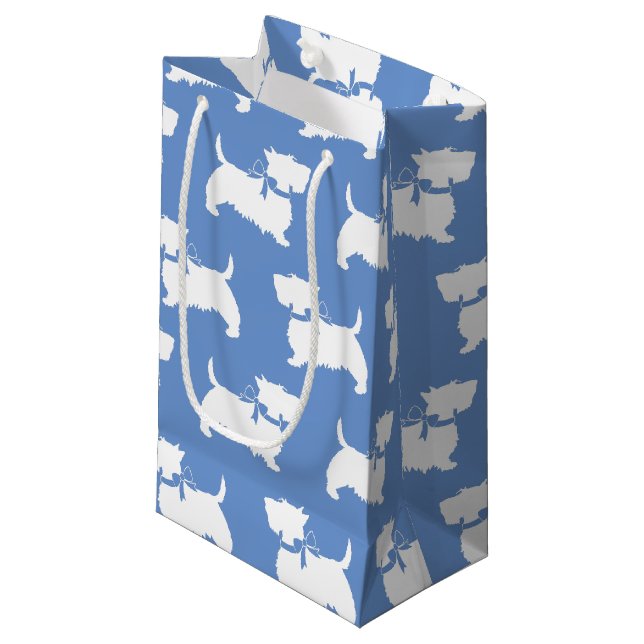 Scottish Terrier Scotty Dog Puppy Scottie Small Gift Bag (Front Angled)
