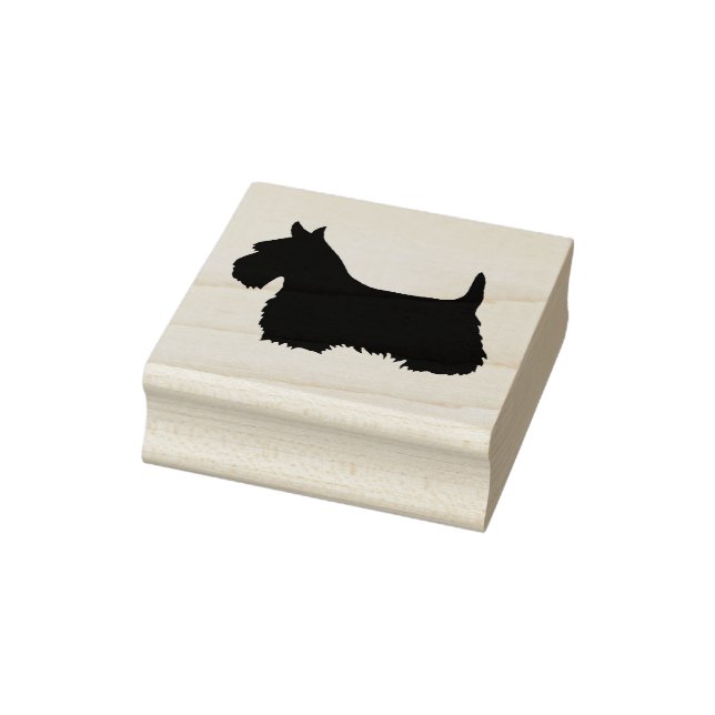 Scottish terrier silhouette/side view rubber stamp (Stamp)
