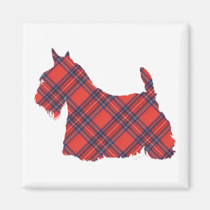 Scottish Terrier Stewart Tartan Magnet