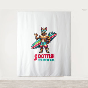 Scottish Terrier Surfer Tapestry