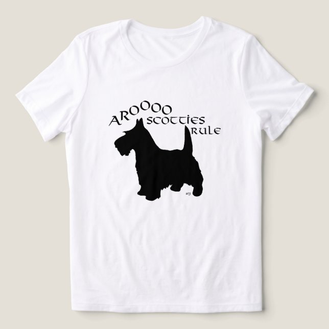 Scottish Terrier Tri-Blend Shirt (Design Front)
