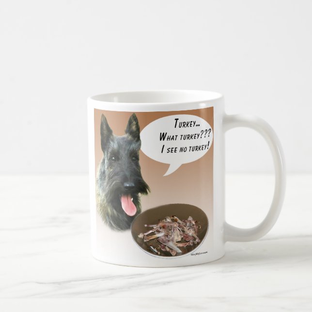 Scottish Terrier Turkey Coffee Mug (Right)