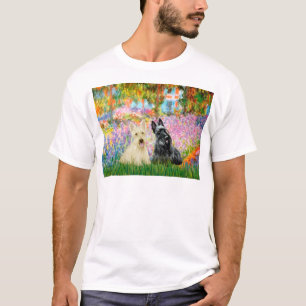 Scottish Terrier (two BW) - Garden T-Shirt