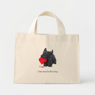 Scottish Terrier Valentine Mini Tote Bag