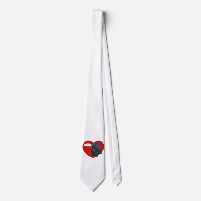 Scottish Terrier Valentine Tie (Front)