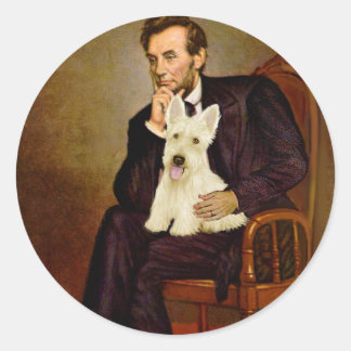 Scottish Terrier (W5) - Lincoln Classic Round Sticker