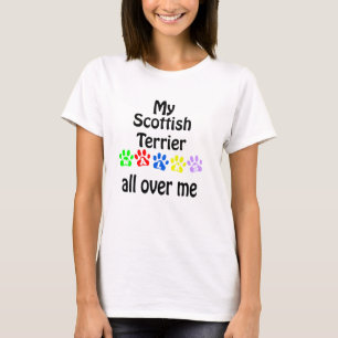 Scottish Terrier Walks Design T-Shirt