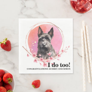 Scottish Terrier Wedding Napkins With Dogs Photo