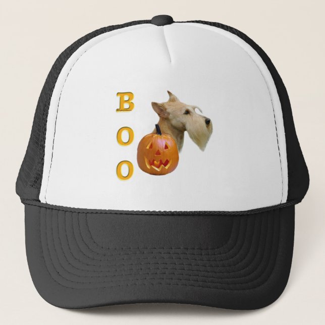 Scottish Terrier (wheaten) Boo Trucker Hat (Front)