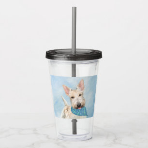 Scottish Terrier Wheaten Dog Painting Original Art Acrylic Tumbler