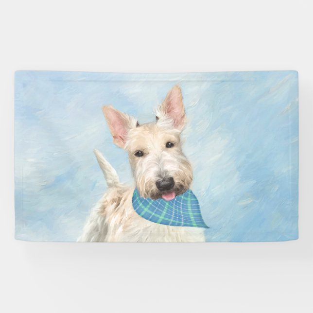 Scottish Terrier Wheaten Dog Painting Original Art Banner (Horizontal)