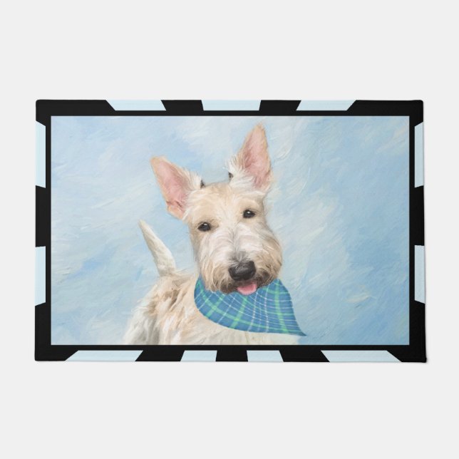Scottish Terrier Wheaten Dog Painting Original Art Doormat (Front)