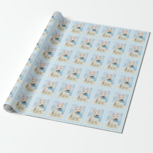 Scottish Terrier Wheaten Dog Painting Original Art Wrapping Paper