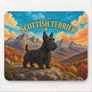 Scottish Terrier, White Mountains Vintage Dog Art Mouse Pad
