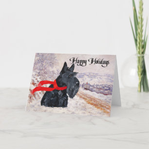 Scottish Terrier Winter Holiday Card