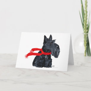 Scottish Terrier Winter Holiday Card