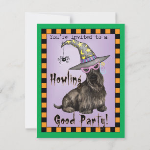 Scottish Terrier Witch Invitation