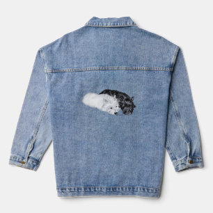 Scottish Terrier with Westie Denim Jacket