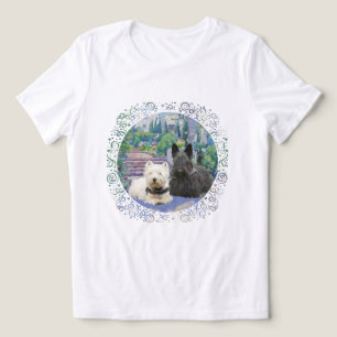 Scottish Terrier with Westie Tri-Blend Shirt