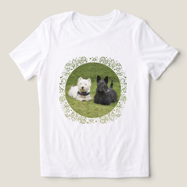 Scottish Terrier with Westie Tri-Blend Shirt (Design Front)