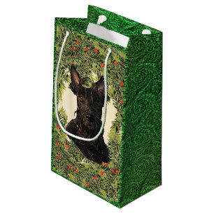 Scottish Terrier Wreath Small Gift Bag