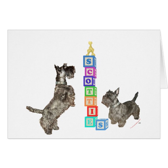 Scottish Terriers Alphabet Blocks (Front Horizontal)