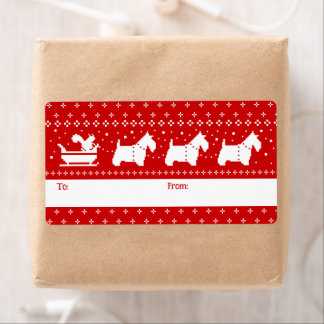 Scottish Terriers Christmas Sleigh Holiday To From