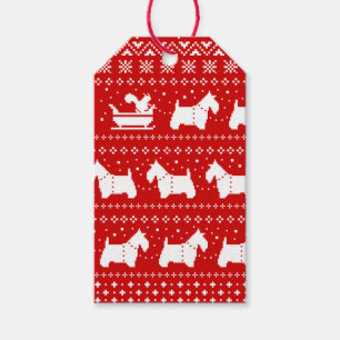 Scottish Terriers Christmas Sleigh Holiday To From Gift Tags