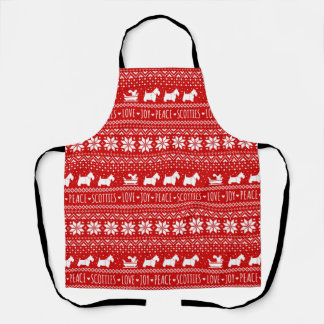Scottish Terriers Christmas Sleigh with Squirrel Apron