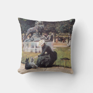 Scottish Terriers Enjoy the Park Cushion
